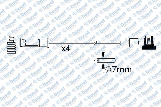 BOSCH 0986357184 Buji Kablosu Takim Renault Clio Ii Kangoo 97/> Megane I Scenic 1.4 1.6